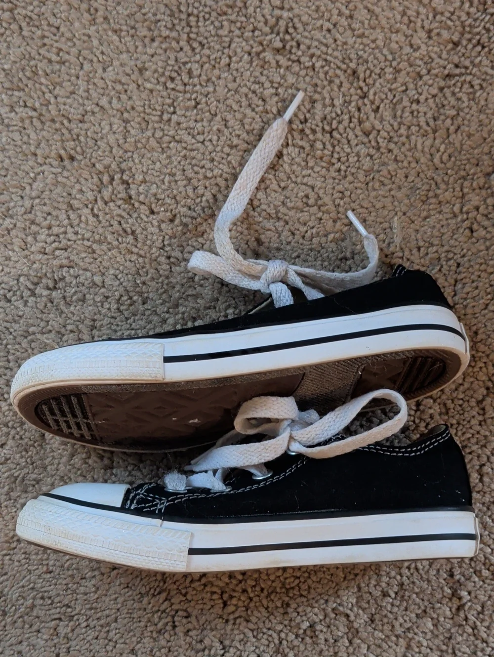 Converse Kids' Black Low Top Canvas Sneakers